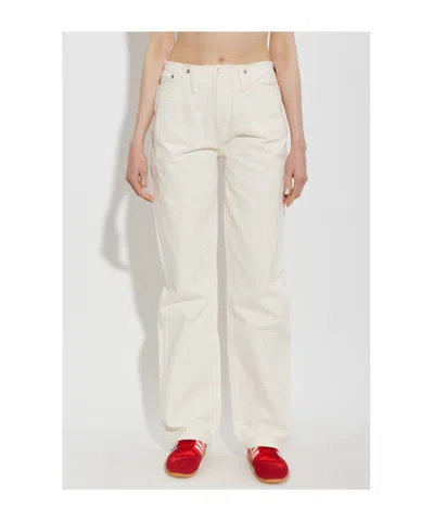 Re/done Belt Loop Jeans In White
