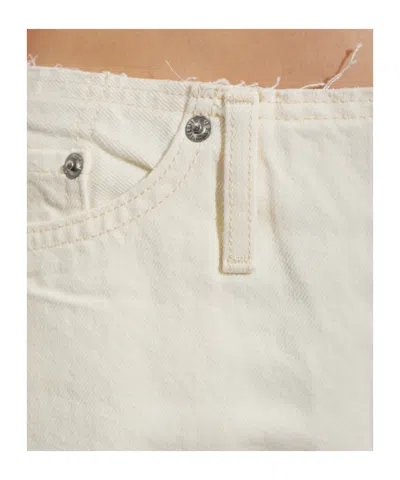 Re/done Belt Loop Jeans In White