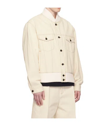 Lanvin Teddy Long-sleeved Casual Jacket In White