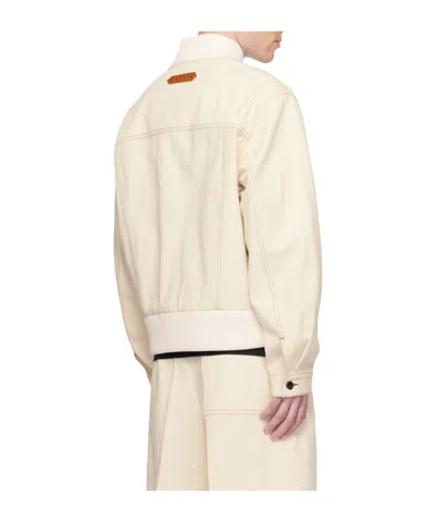 Lanvin Teddy Long-sleeved Casual Jacket In White