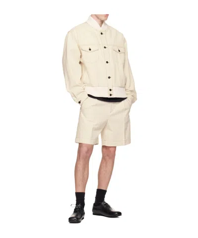 Lanvin Teddy Long-sleeved Casual Jacket In White