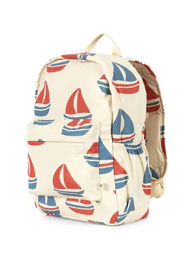 Konges Sløjd Boat-patterned Backpack In White