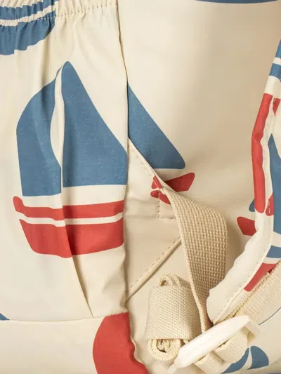 Konges Sløjd Boat-patterned Backpack In White