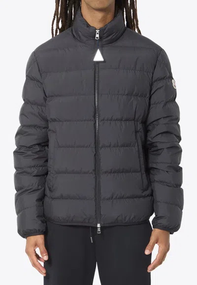 Moncler Short Down Jacket Baudinet In Black