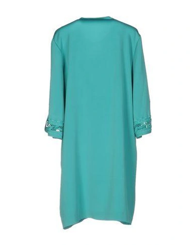 Shop Blumarine Short Dress In Turquoise