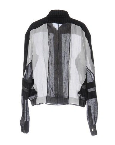 Shop Anthony Vaccarello Striped Shirt In Black