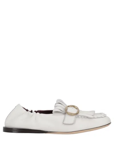 Paul Smith Off White Solid Loafers In Off White