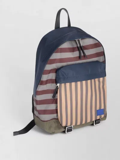 Paul Smith Men Backpack Bag Adjustable Straps In Blue