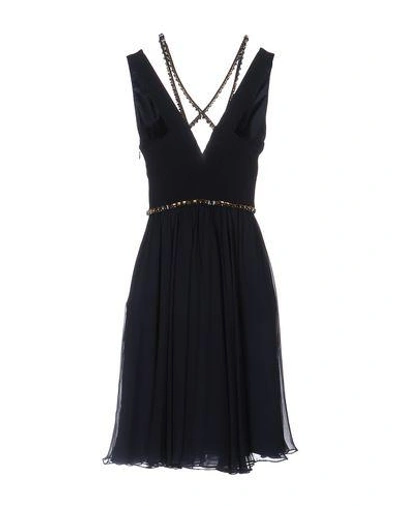 Shop Jenny Packham Short Dresses In Dark Blue