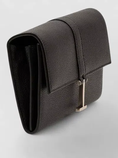 Tom Ford Small Leather Goods Wallet With Shoulder Strap In Purple