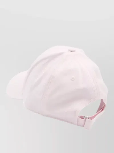 Moncler Gabardine Baseball Cap With Logo Patch In Pink