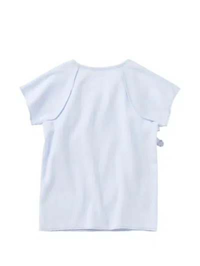 Familiar Wrap-style T-shirt In Blue