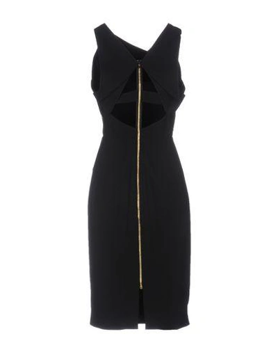 Shop Roland Mouret Knee-length Dresses In Black