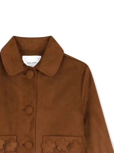 Marc Jacobs Floral-patch Jacket In Brown