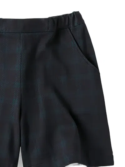 Familiar Check-pattern Shorts In Blue