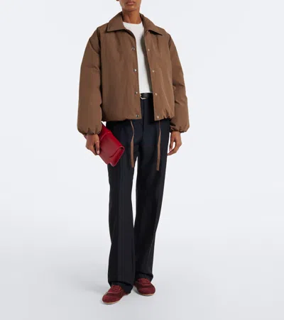 Jil Sander Techincal Down Jacket In Brown