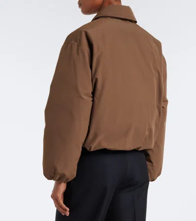 Jil Sander Techincal Down Jacket In Brown