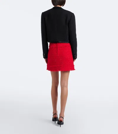 Dolce & Gabbana Cotton-blend Bouclé Miniskirt In Red
