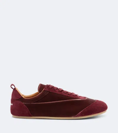 Jil Sander Etage Sneaker In Burgundy