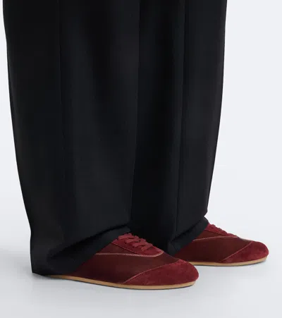 Jil Sander Etage Sneaker In Burgundy