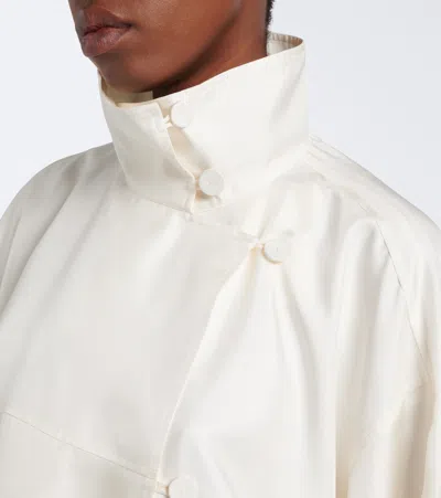 Rohe Róhe Silk Blouson Jacket In White