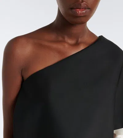 Rohe One-shoulder Caped Wool-blend Top In Multi