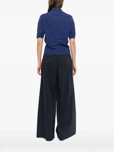 Jil Sander Technical Faille Shirt In Blue