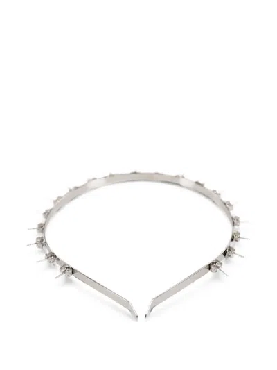 D'heygere Stud-embellished Headband In Metallic