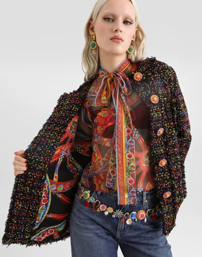 Dolce & Gabbana Tweed Jacket In Multi