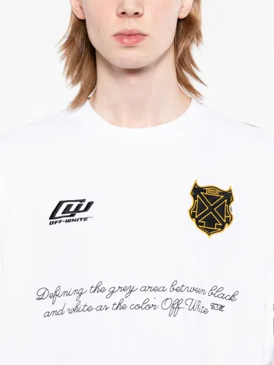 Off-white Logo-print Long-sleeve T-shirt In White