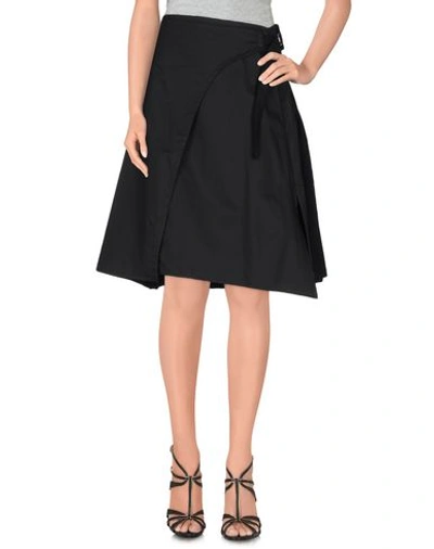 Paco Rabanne Knee Length Skirt In Black