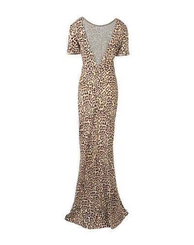 Shop Givenchy Long Dress In Beige
