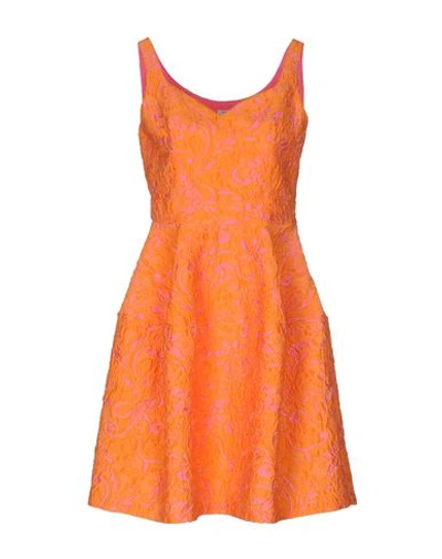 Pinko Short Dress In Orange