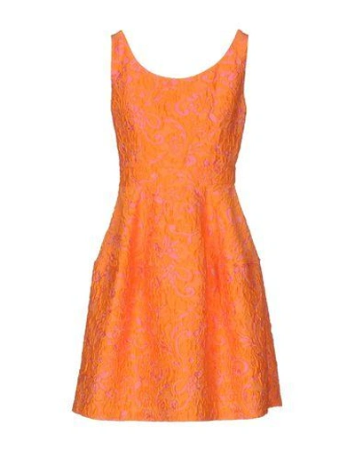 Shop Pinko Short Dress In Orange