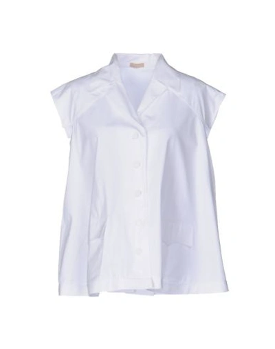 Alaïa Solid Color Shirts & Blouses In White