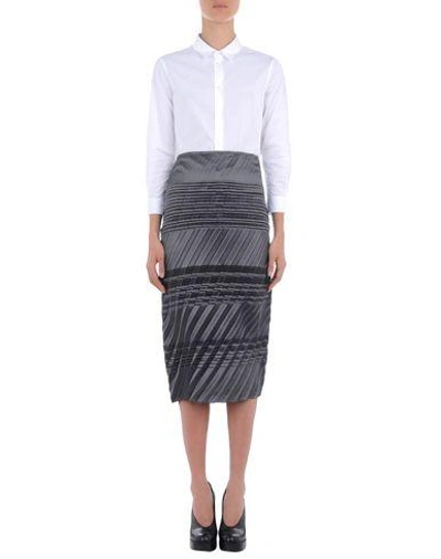 Shop Jil Sander 3/4 Length Skirts In Lead