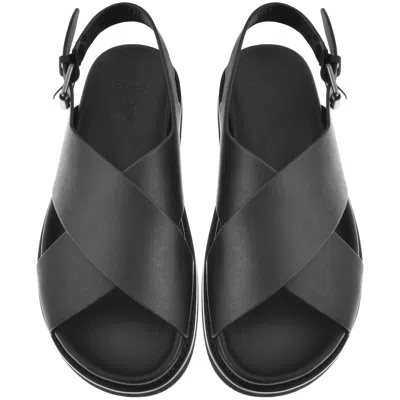 Ralph Lauren Zane Leather Sandals Black | ModeSens