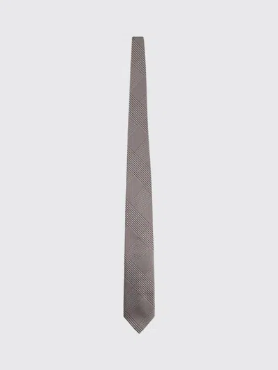 Tom Ford Silk Tie Slim Design Geometric Pattern In Gray
