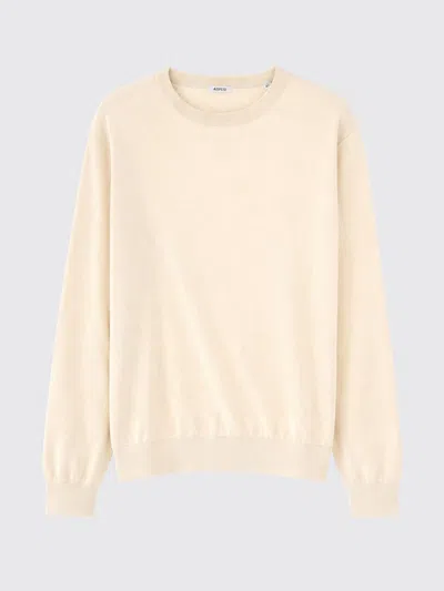 Aspesi Crew Neck Knitted Sweater In Neutral