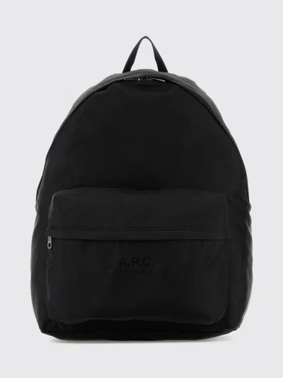 A.p.c. Backstage Technical Fabric Zip Backpack In Black