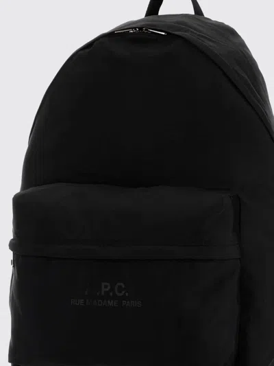 A.p.c. Backstage Technical Fabric Zip Backpack In Black