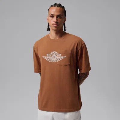 Jordan Flight Essentials Pocket T-shirt In Brown