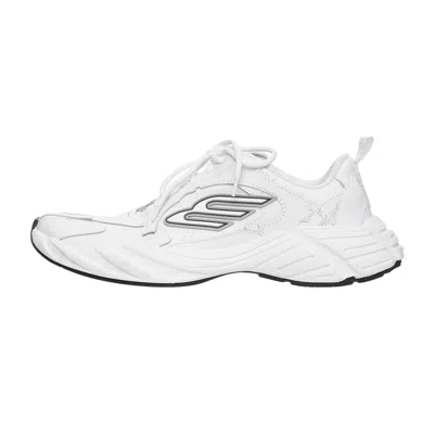 Balenciaga Women Monday Low-top Sneakers In Leather In White