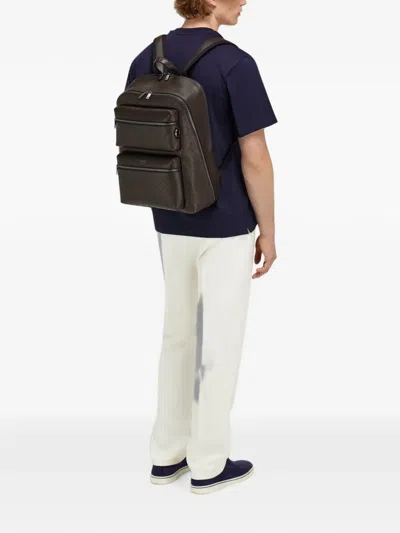 Ferragamo Monogram Backpack In Brown