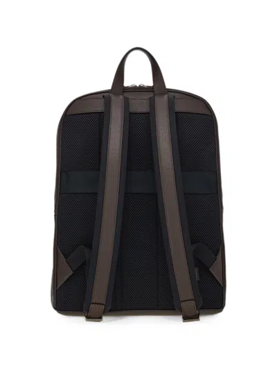 Ferragamo Monogram Backpack In Brown