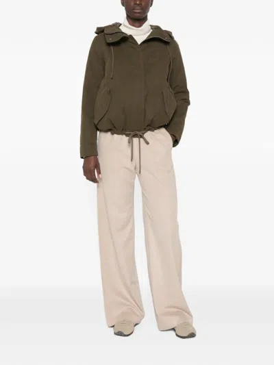 Herno Drawstring Hooded Jacket In Green