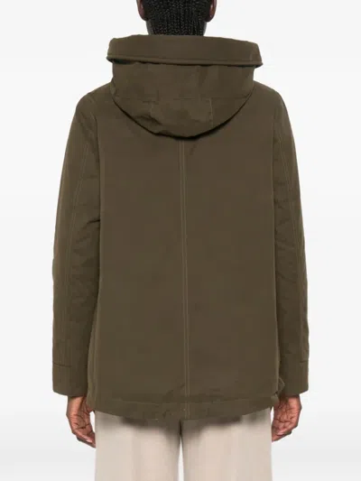 Herno Drawstring Hooded Jacket In Green