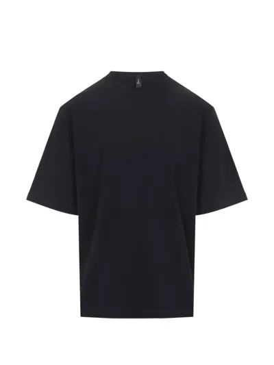 Jacquemus Relaxed Fit Black T-shirt With Cursive Script Logo In Black