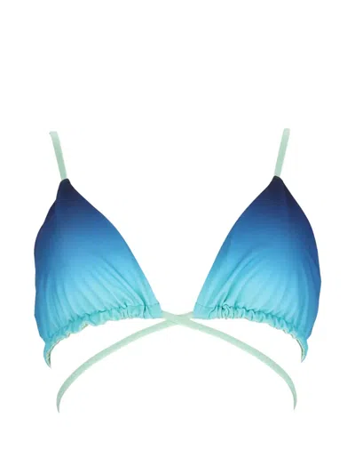 Casablanca Triangle Cups Gradient Bra Adjustable Straps In Blue