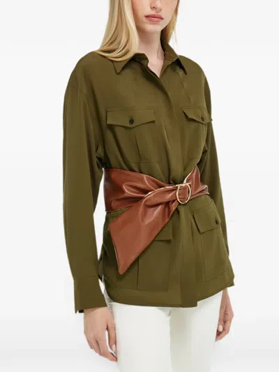 Ferragamo Adjustable Sash Belt In Brown